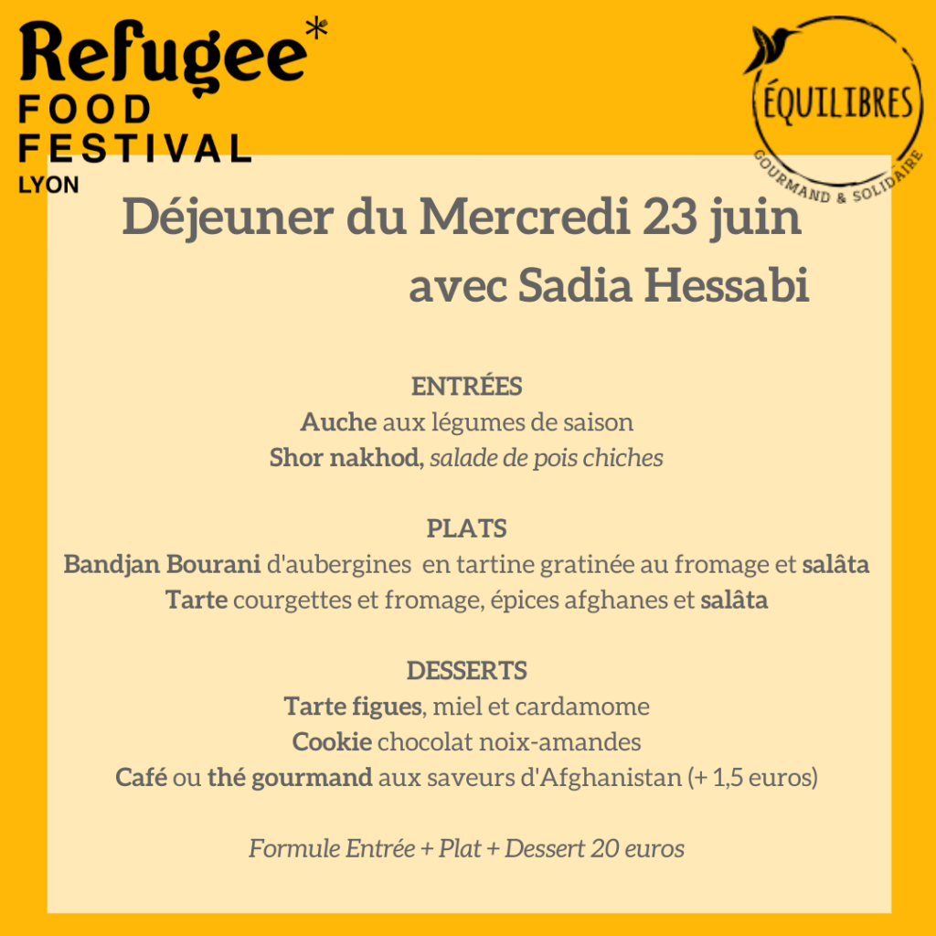 Menu Refugee Food Festival